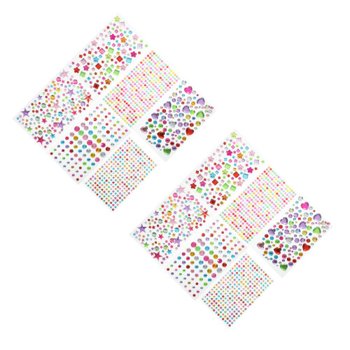 12Feuilles Gems Autoadhésifs En Pour Scrapbooking Cadeaux 1
