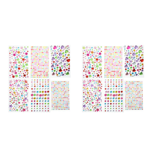 12Feuilles Gems Autoadhésifs En Pour Scrapbooking Cadeaux 2