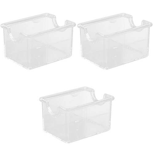 3Pièces Rangement Transparent Pour Sachets De Sucre 1