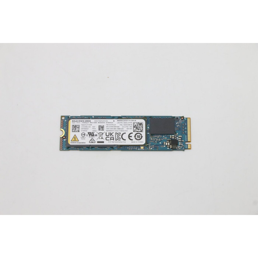 Lenovo M.2 Pcie Nvme Ssd 512Gb Capacity Gen4x4 Interface 2280 Form Factor Opal Security Compliant Rohs Certified.