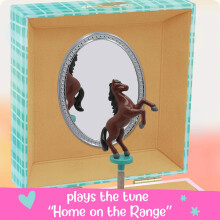 Musical Horse Jewellery for Girls - Kids Dancing Horse Music Box with Mirror, Box for Little Girls' Gifts, Ages 3-10