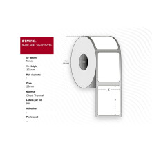 Capture Ship-label 76 x 102mm Core 25mm. Direct Thermal 930 labels per roll 12 rolls per box. Ideal for PostNord DB Schenker and UPS packages