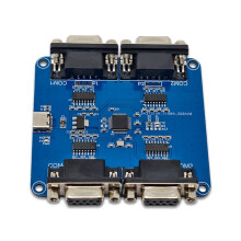 USB to 4-CH RS232 Communication Module CH344Q Chip Supports 4-CH Full-Duplex Transmission Reception for Scanner Printer