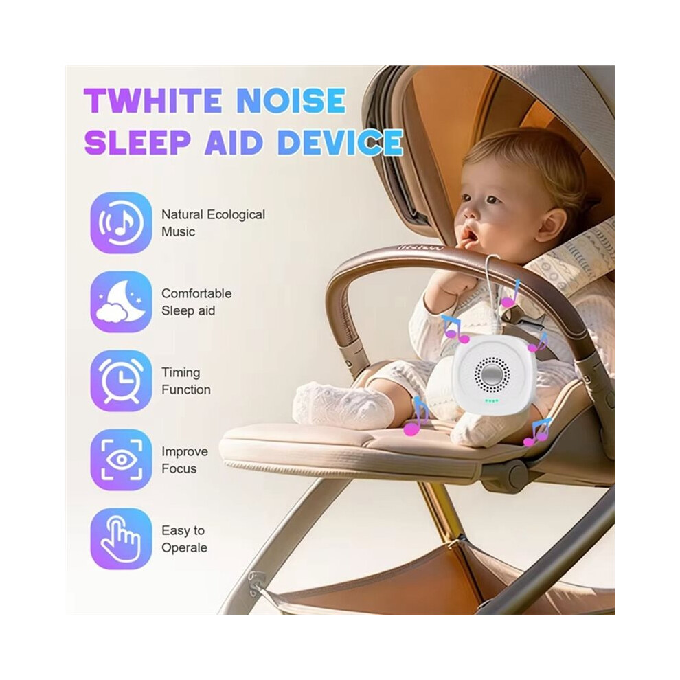 White Noise Sound Machine Newborn Baby Sleep Device Rechargeable for Kids Adults Assisting Sleep Sleep Sound Device