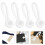 400Pcs White Clothing Label Strings Plastic Tag Tie Fasteners 9