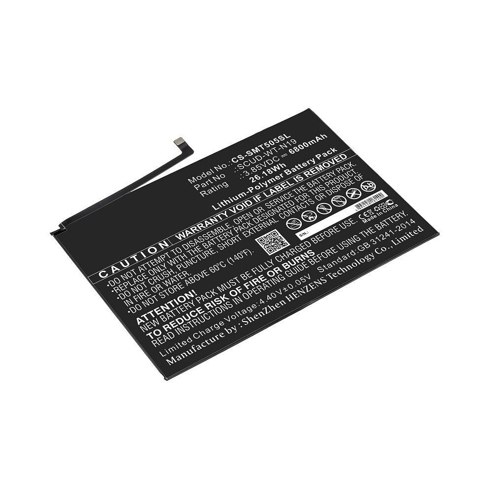 Coreparts Battery For Samsung Tablet 26.18Wh Li-Pol 3.85V 6800Mah For Samsung Tablet Galaxy Tab A7 10.4 2020 Sm-T500 Sm-T505 Black 5704174379386
