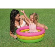 Intex 57107NP John Adams Leisure 24-inch Sunset Glow Baby Pool, Pink-Yellow-Green, 1 Size
