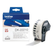 Brother The Brother DK-22210 Black on White Continuous Paper Label Roll â“ 29mm - Tape is 30.48m long 29mm wide