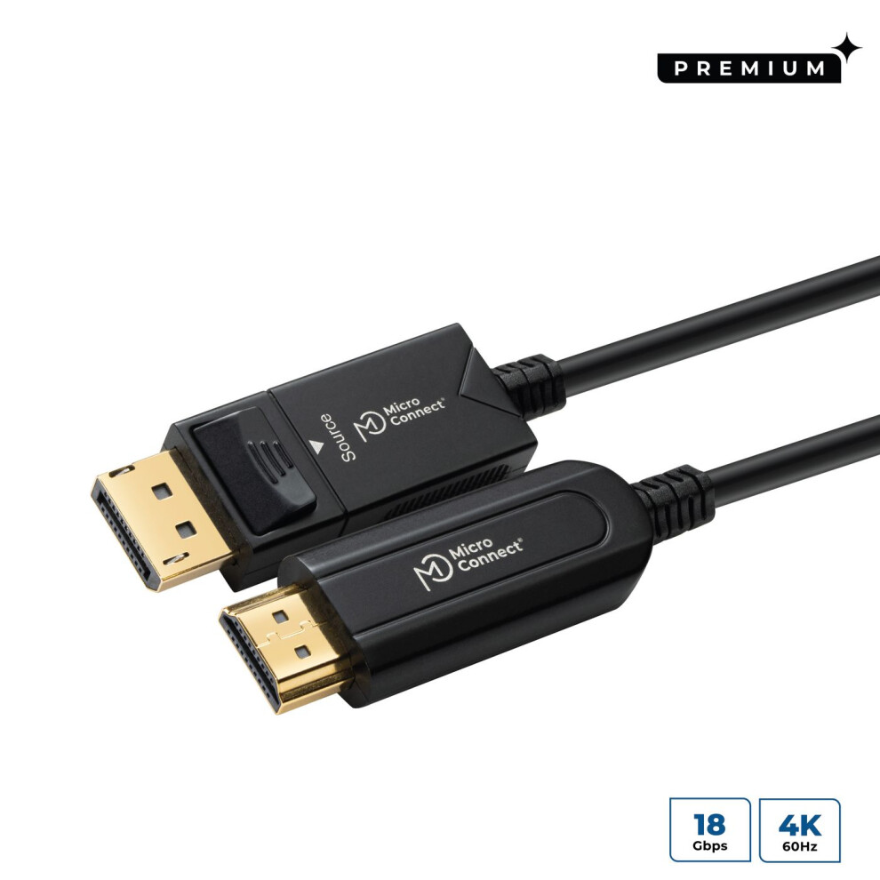 Microconnect Premium Optic Fiber Displayport 1.4 - Hdmi 2.0 Cable 20M 5706998942067