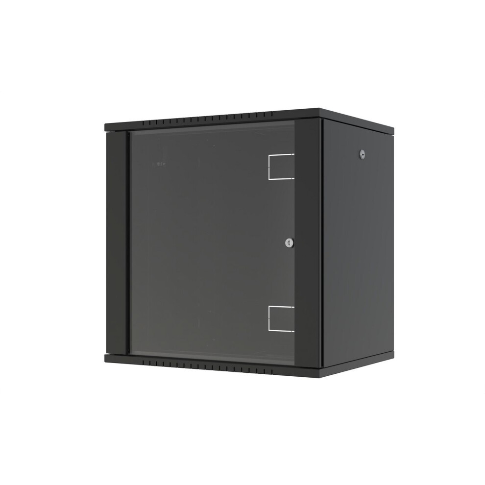 Lanview Quick Assembly Unassembled 19" 12U Rack Wall Mount W:600 X D:450 X H:645mm - Black 5715328161689