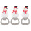 3Pcs White Portable Stainless Steel Christmas Tree Bottle 3
