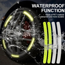 UV Resistant Reflective Wheel Stickers 20 Pack