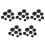 40Pcs Black Rubber Plugs Gasket Kit Double Sided for Cable Protection 3