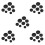 40Pcs Black Rubber Plugs Gasket Kit Double Sided for Cable Protection 5