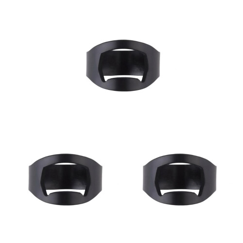 3Pcs Finger Ring Opener Black for Bottles and Easy Use 1