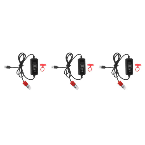 3Pcs Multi-Color Betta Fish Heater USB Mini Aquarium Heater Adjustable 1