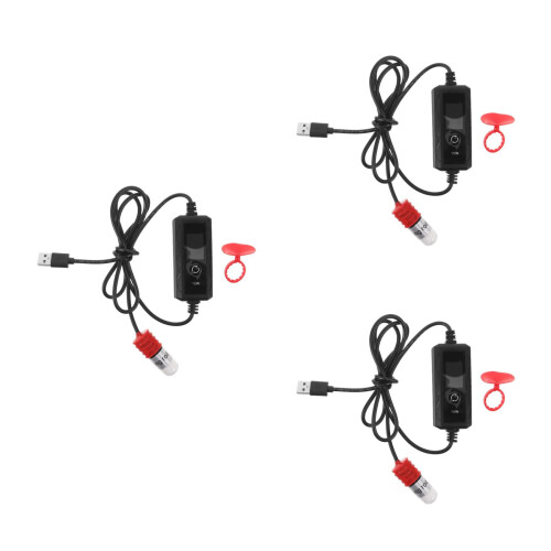 3Pcs Multi-Color Betta Fish Heater USB Mini Aquarium Heater Adjustable 2