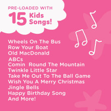 Move2Play, Kids Karaoke Microphone | Includes Bluetooth & Pre-Loaded Songs | Girls Birthday Toy for 2, 3, 4, 5+ Girls & Boys