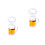 2Pcs Creative Glass Shape Bottle Multi Color Keychains 6