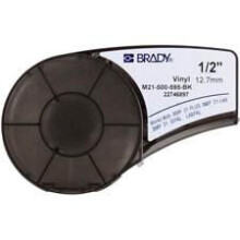 Brady White on Black Vinyl tape for BMP21-PLUS; BMP21-LAB; BMP21; IDPAL; LABPAL 12.70 mm X 6.40 m