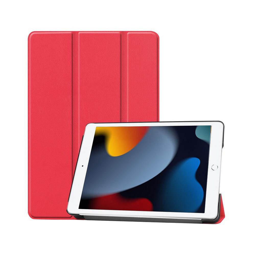Coreparts Cover For Ipad 7/8/9 (2019-2021) 10.2Inch Tri-Fold Caster Hard Shell Cover With Auto Wake Function - Red 5704174649717
