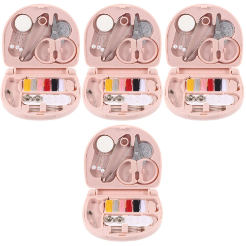 4Ensembles Couture Mini Rose Plastique Pour Rangement Sûr 1