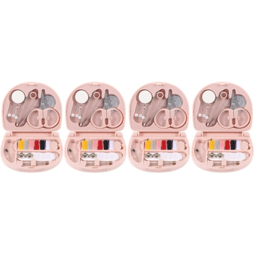 4Ensembles Couture Mini Rose Plastique Pour Rangement Sûr 2