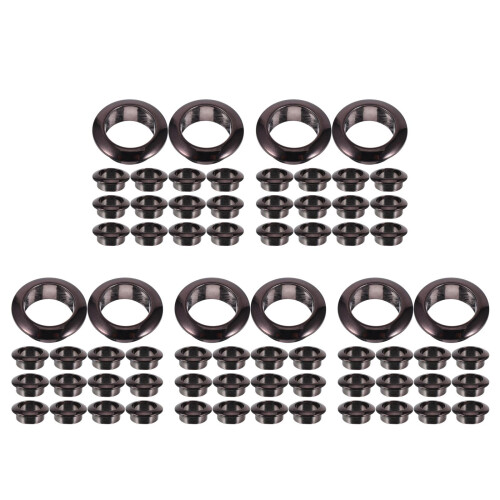 100Pcs Black Desk Cable Hole Covers ABS Wire Grommets for Desk Use 1