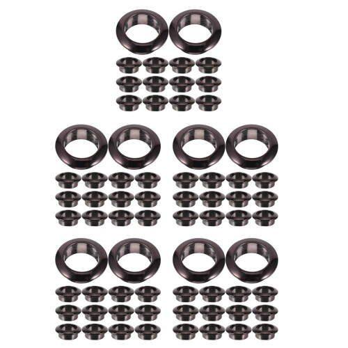 100Pcs Black Desk Cable Hole Covers ABS Wire Grommets for Desk Use 2