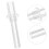 24Pièces Embouts Pailles Silicone Transparent Réutilisables Pour Bébés 8