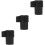 3Pièces Cache Embouchure Saxophone ABS Noir Protection Instrument 5