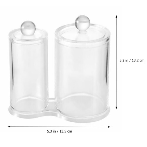 Boîte Transparente En Pour Rangement Coton Cosmétiques 1