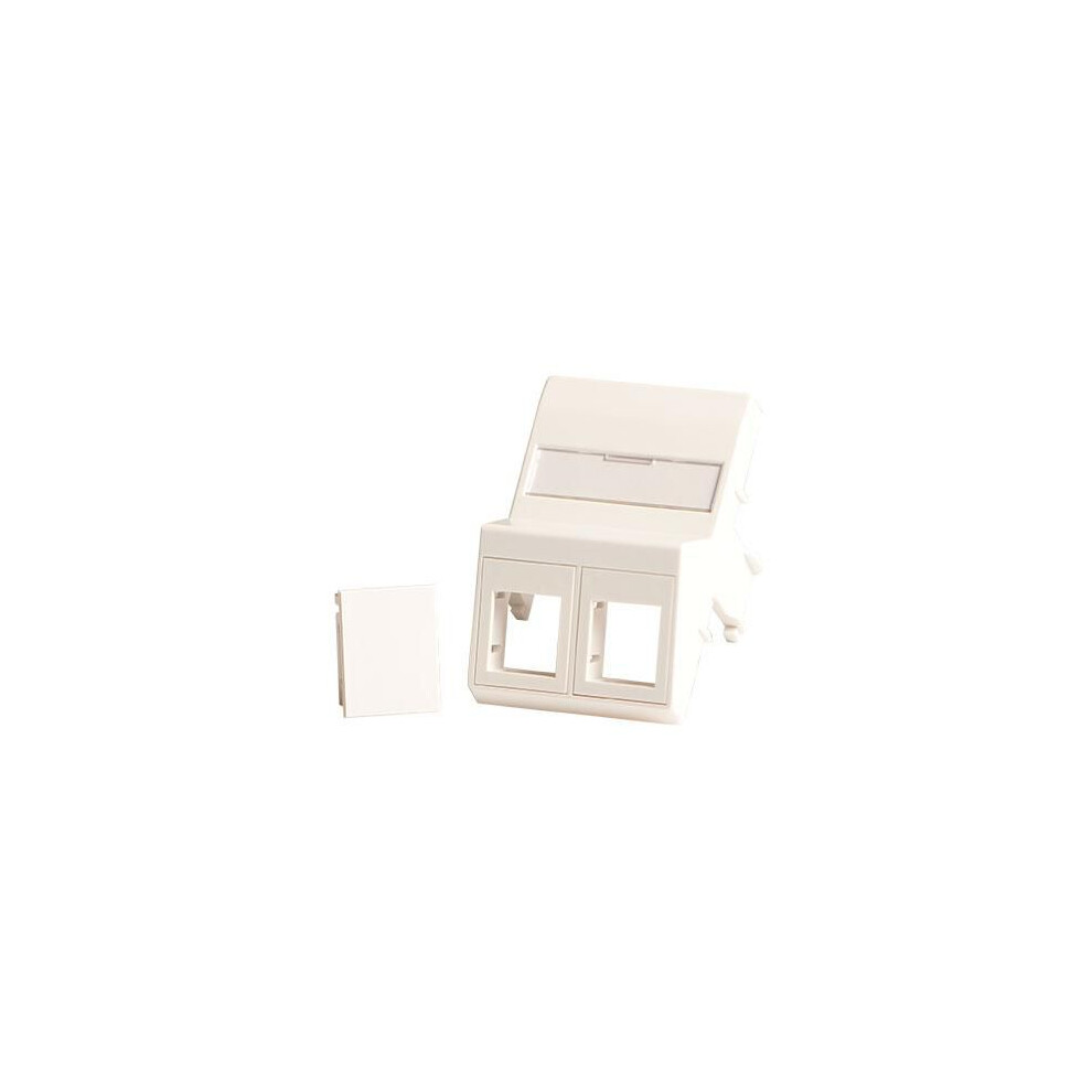 Lanview Wall Plate Angled 2 X Keystone For 50X75 Mm Clickline Outlet White 5704174318941