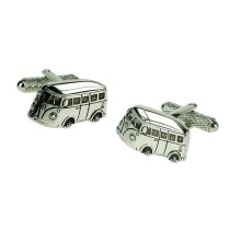 Onyx Art London Classic Silver Camper Van Mens T-Bar Cufflinks