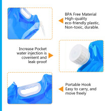 ARIEL-GXR 2 pack Folding Water Container, 5L+10L Outdoor Folding Water Bag Car Water Carrier Container for Sport Camping Hiking Picnic BBQ Water Resi