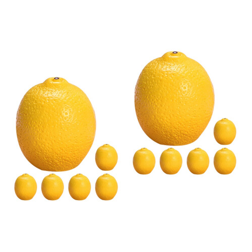 12Pcs Resin Mini Artificial Lemons Yellow Miniature Models for Display 2