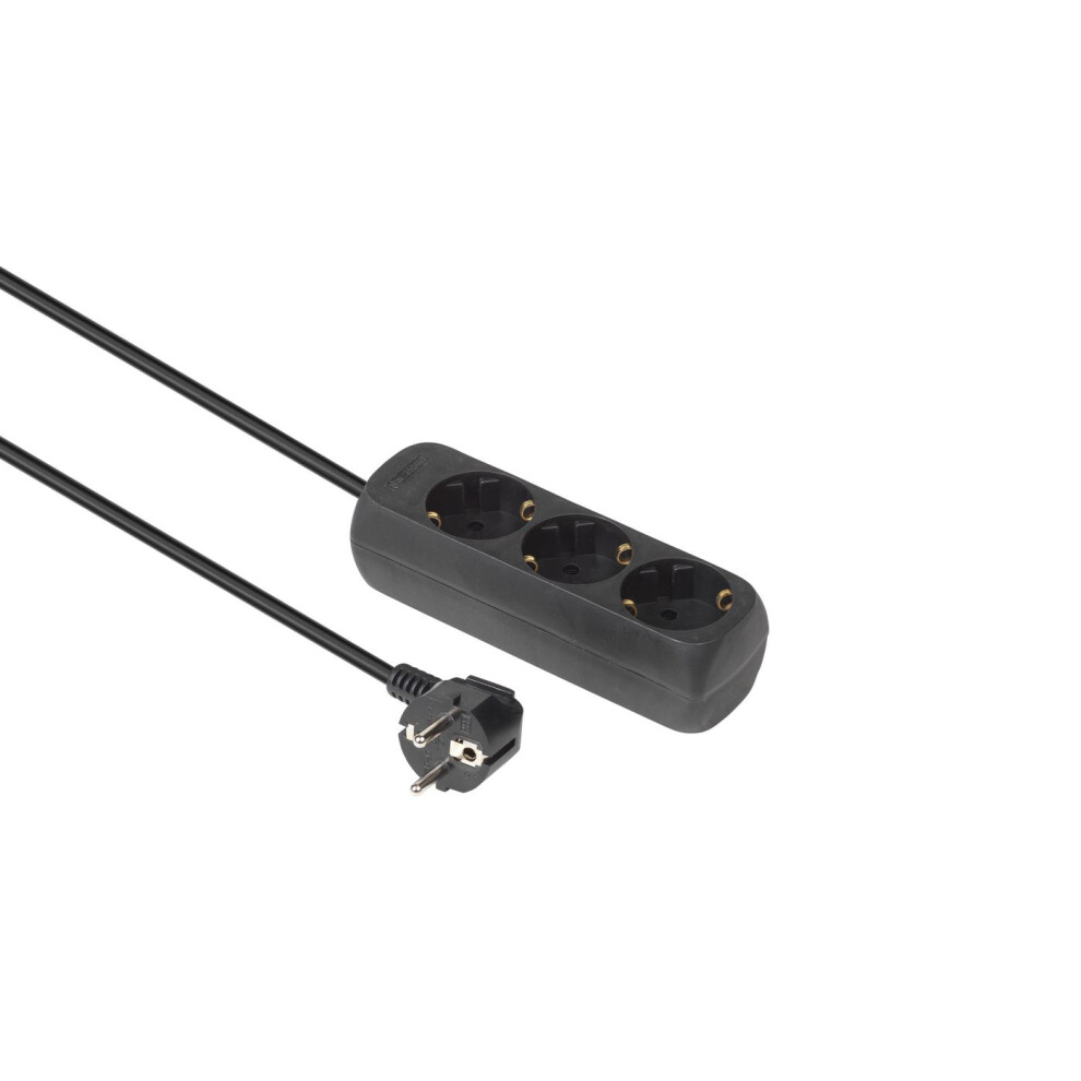 Microconnect 3-Way Schuko Socket 1.5M Black 5706998893352