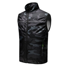 (black, L) Gilet rafraîchissant en polyester, veste de refroidissement à 3 vitesses avec 2 ventilateurs pour le