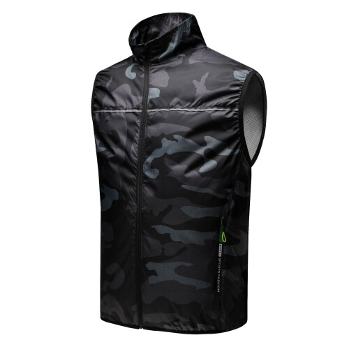 (black, L) Γιλέκο ψύξης σώματος από πολυεστέρα, μπουφάν ψύξης,