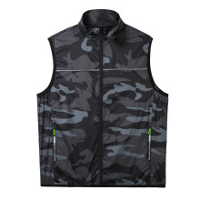 (black, M) Gilet rafraîchissant en polyester, veste de refroidissement à 3 vitesses avec 2 ventilateurs pour le