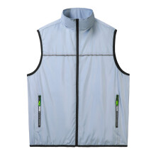 (black, L) Gilet rafraîchissant en polyester, veste de refroidissement à 3 vitesses avec 2 ventilateurs pour le