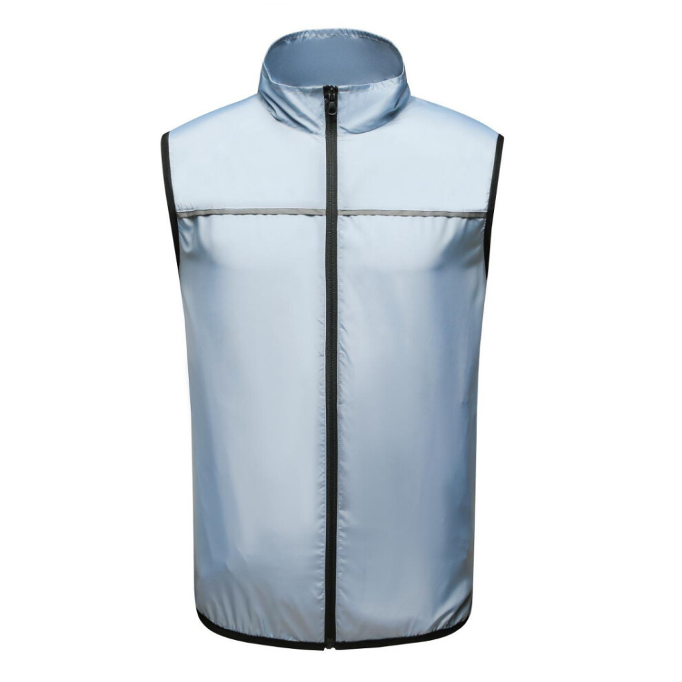 (Grey, 3XL) Body Cooling Vest Polyester Cooling Jacket 3 Speed Mode Air Conditioned Clothes With 2 Fans For Hot 6485316046555