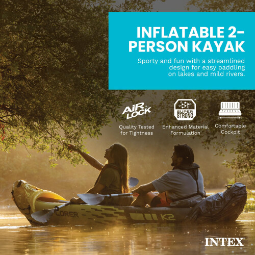 Intex Intex Explorer K2 Kayak (Prior Model), Yellow, 2-Person 1