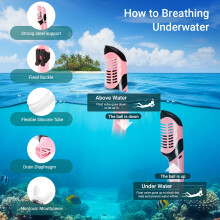 Snorkel Set Adults with Flippers, Snorkel Mask with Adjustable Open-Heel Swim Fins, Snorkeling Packages with Carrying Bag for Beginners and Snorkeler