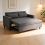 (Grey Linen) 2 Seater Sofa Bed 3-in-1 Pull out Recliner Sleeper 5
