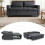 (Grey Linen) 2 Seater Sofa Bed 3-in-1 Pull out Recliner Sleeper 1