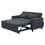 (Grey Linen) 2 Seater Sofa Bed 3-in-1 Pull out Recliner Sleeper 6