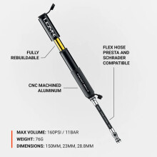 Lezyne Pocket Drive Hand Pump - Black, 140 mm