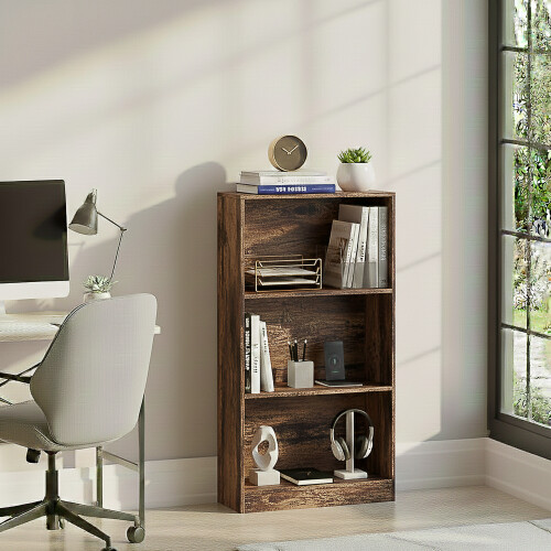 Vida Designs (3 Tier Medium) Cambridge Wooden Bookcases Shelving Display Storage Unit