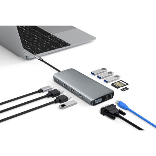 eSTUFF USB-C 12-i-1 mobil dock, ES623009 1